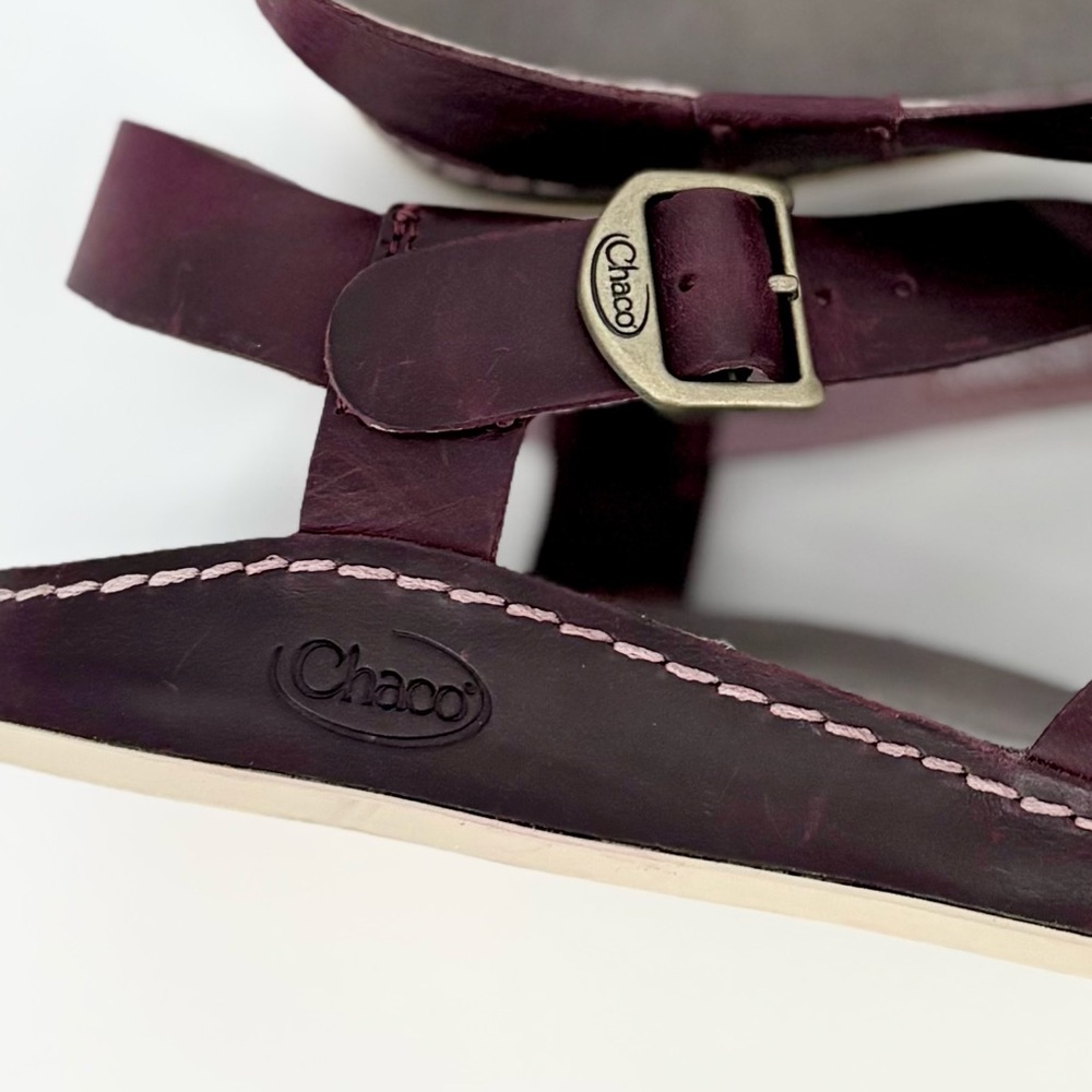 Chaco Leather Wayfarer Classic Z Sandal in Fig - Picture 12 of 15
